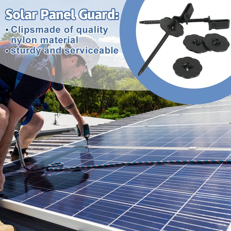 LMYDIDO 30 Packs Solar Panel Guard Clips Wire Mesh Clips,