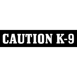 EZ-STIK Caution K-9 Sticker Decal Canine Dog K9 Wall Car K9 Decal Guard Dog Police Schutzhund (White, 10")
