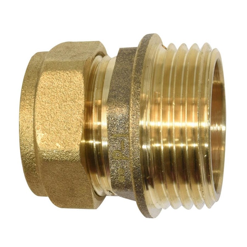 UKDD® 15mm Compression by 3/4" BSP Brass Male Iron Coupler