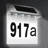COEKI Stainless Steel House Number Solar Illuminated 4 LEDs Solar