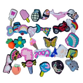 KEJITOUDM 30Pcs Random Cute Charms Used for Shoe Bracelet Wristband Party Gifts Unisex