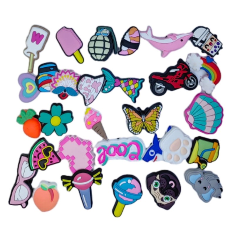 KEJITOUDM 30Pcs Random Cute Charms Used for Shoe Bracelet Wristband