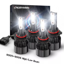 CHUSYYRAY () For Chevy Malibu Sedan 4-Door 2016-2018 9005 LED Headlights Bulbs High Low Beam