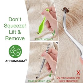Tick Removal Tool & Twister Kit for Dogs, Cats & Humans, 10-in-1 Stainless Steel Tick Removers & Tick Puller Set - Professional Tick Tweezers Tool for Camping, Hiking & Dog Tick Remover