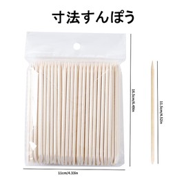 Akkerds 100 Pieces, 4.5 inches (11.4 cm), Wood Sticks, Nail Sticks, Gel Nail Supplies, Cuticle Treatment, Pusher
