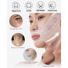 TPZORJX 1 x Halbe Gesichts-Lifting-Maske, V-Gesichtsdruckmaske Stirnband, Gesichts-Lifting-Maske doppellagig, Schlafmaske