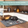 Dish Drying Mat, Silicone Dish Drying Mat for Kitchen Counter,