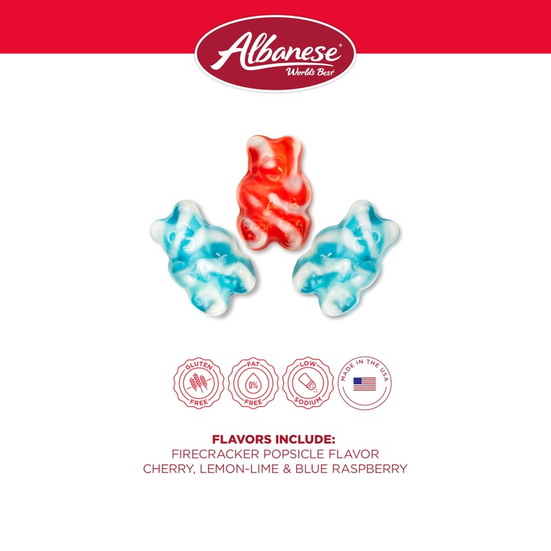 Albanese World's Best Gummies, Peace Gummi Bears, 5lbs of Candy