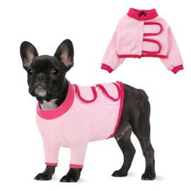 MORVIGIVE Dog Recovery Sleeves for Front Legs,Dog Sleeves to Prevent Licking,Breathable Dog Front Recovery Sleeve Right Left Leg,Dog Leg Sleeve After Surgery for Medium to Large Dogs,Pink S Size