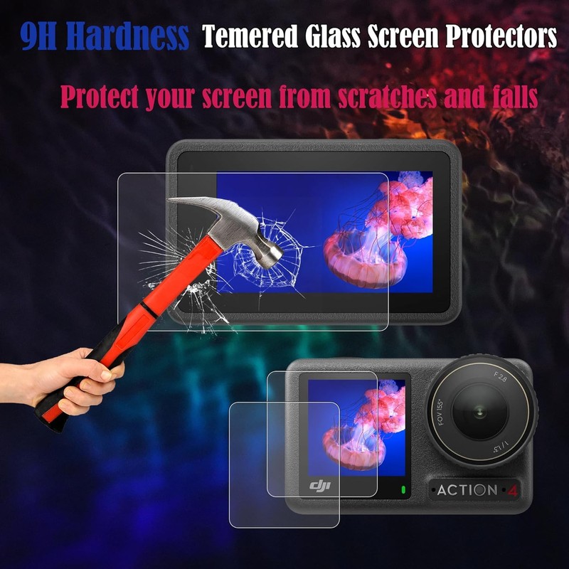 PCTC Osmo Action 4/3 Screen Protector for DJI Action 4