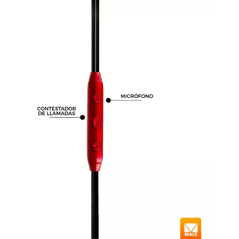 Maíz Audifonos Manos Libres Alambricos In Ear Celular Microfono