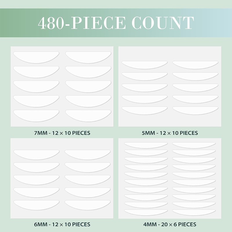 Eyelid Lifter Strips, 480Count Eyelid Tape, Invisible Double Eyelid Tape,