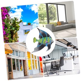 Ciieeo Creative Iron Fish Wall Art Decor Hanging Decoration for Living Room Bedroom Shop and Bar Unique Nautical Theme Ornament Yellow