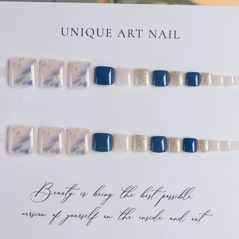 MISS MUMU ネイルチップ 足 24枚入 ネイルチップ ショート 春夏 シンプル かわいい