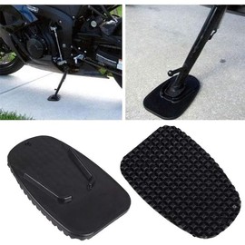 2Pcs Black Motorcycle Side Kickstand Non-Slip Plate Base Parking Stand Support Plastic Pad, Body and Frame Parts Motorcycle and Powersports Body and Frame Parts