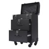 SEANESZTI 3 in 1 Rolling Makeup Train Case, Salon Barber