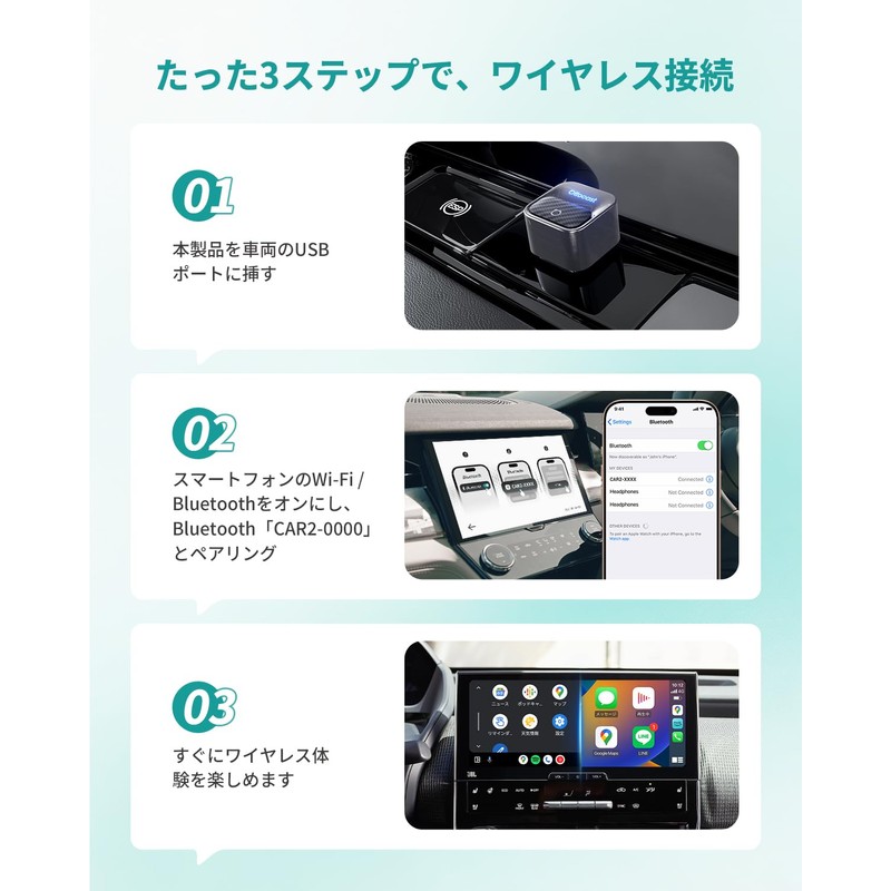 OTTOCAST Mini Core 2026 Ottocast Wireless CarPlay/Android Auto Adapter, Mini,