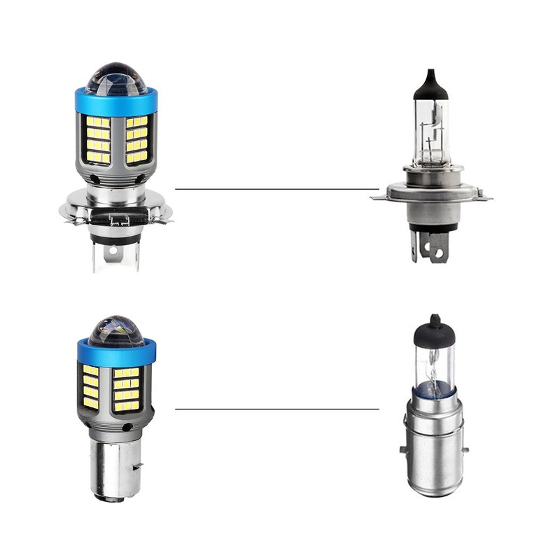 LED Motorcycle Headlight Bulb White High Brightness Wide View Aluminium