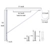 Eau 4 Packs of White Heavy Duty Closet Shelf and