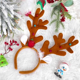 VEYLIN Reindeer Antlers Headband, Reindeer Headband, Perfect Decoration for Christmas