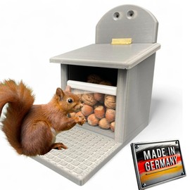 Squirrel Feeder - Completely Weather Resistant, Pet Friendly, Very Durable and Strong (All Grey)