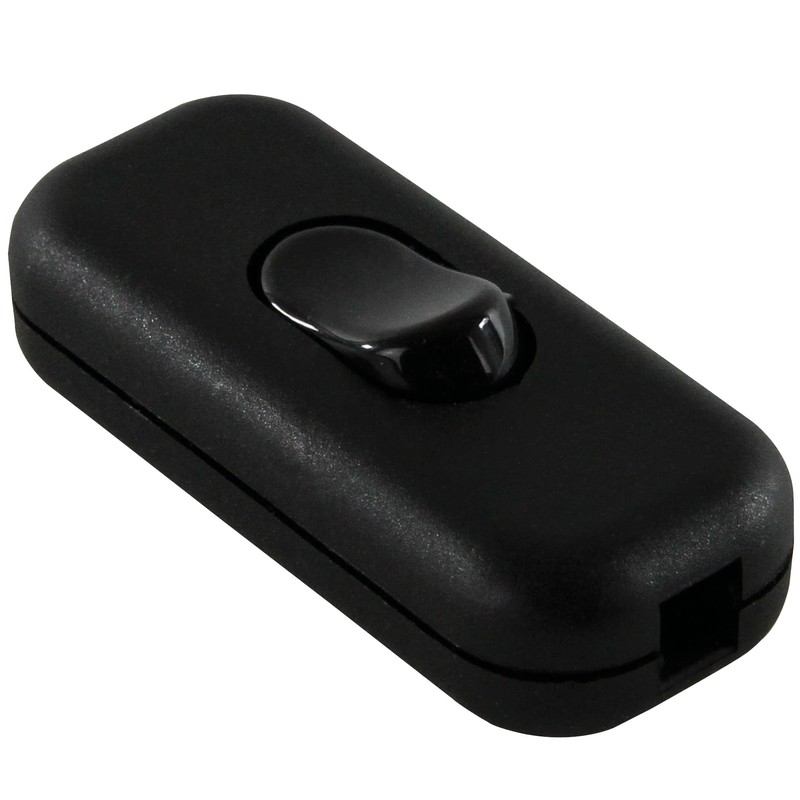 4smile.shop Intermediate Switch 6 Amp 2 Pin, Black, 0509075555