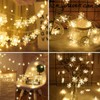 WesGen Christmas Lights，Snowflake String Lights Battery Operated Waterproof 20ft, 40
