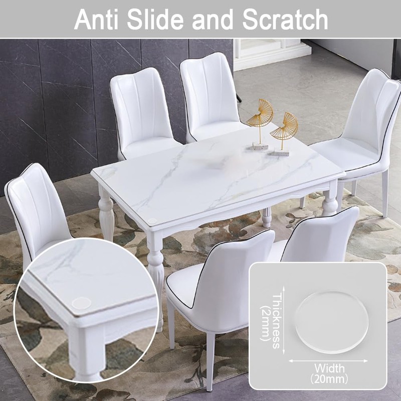 Extremely Self Adhesive Soft Glass Table Top Bumper, Transparent Anti