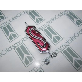 NORS 1969-1970 Olds Cutlass "S" Hood Extension Rocket Emblem with Hardware