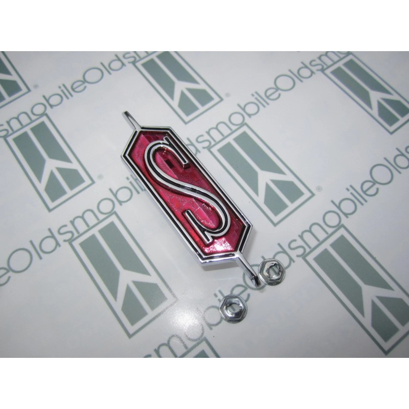 NORS 1969-1970 Olds Cutlass "S" Hood Extension Rocket Emblem with
