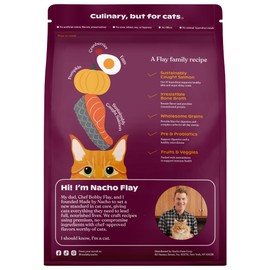 Made by Nacho Bone Broth Infused Dry Cat Kibble - Sustainably Caught Salmon and Pumpkin - Premium Grain-Friendly Cat Food 2lb Bag, Limited Ingredients