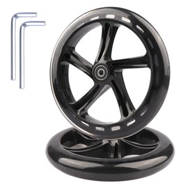 Gladeer 2-Pack 200mm Scooter Replacement Wheels 8-Inch Scooter Wheels for Razor A5 Lascoota Kid Youth Adult Kick Push Scooter (Black)