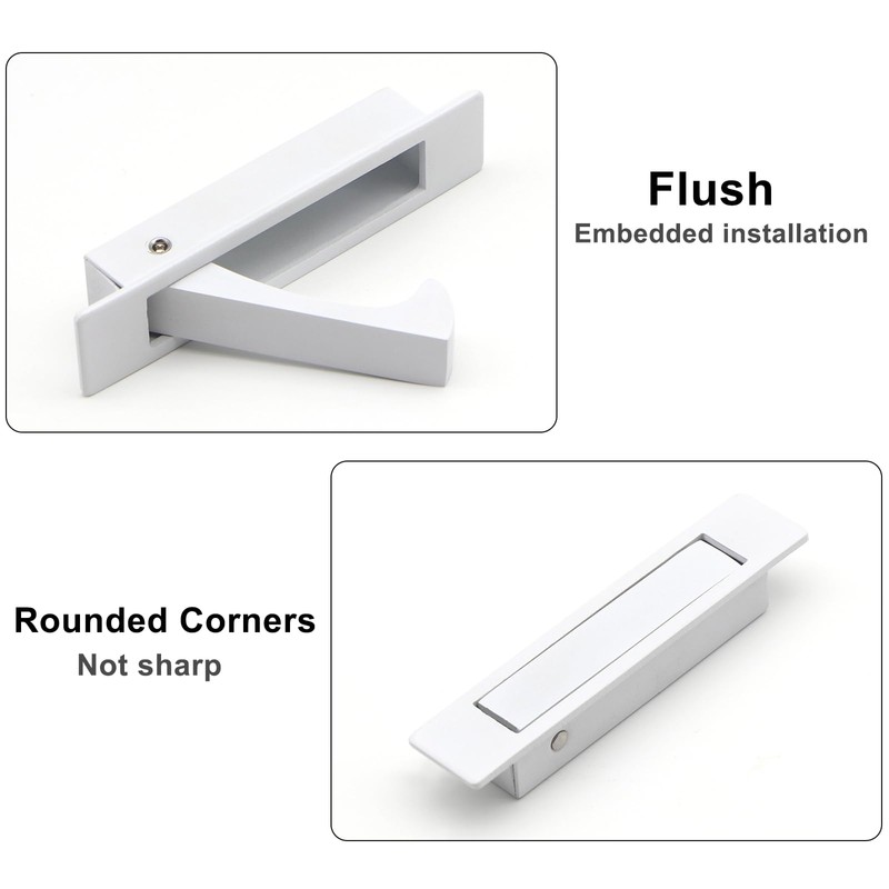 Dontay Pocket Door Pull Handle, Edge Pull, Professional Stainless Steel