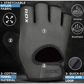 RDX Fitness Gloves Men Women Training Gloves Strength Training Non-Slip Weightlifting Gloves Wrist Protection for Weightlifting Gym Bodybuilding HIIT Exercise Weight Lifting Gloves