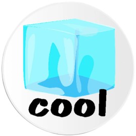 Kiwi Gifts Ice Cube Cool - 3 Pack Circle Stickers 3 Inch