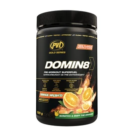 PVL Gold Series Domin8 | Pre-workout Superfuel - full dose Preworkout - 520 g - Orange Krush'd