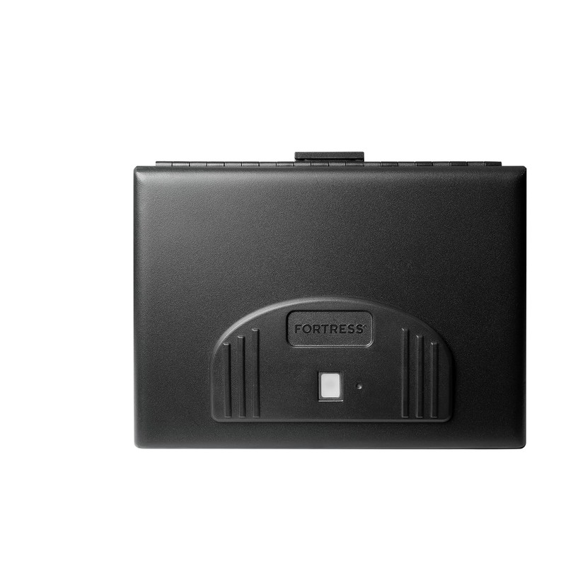 Fortress Compact Portable Safe with Biometric Lock, Black