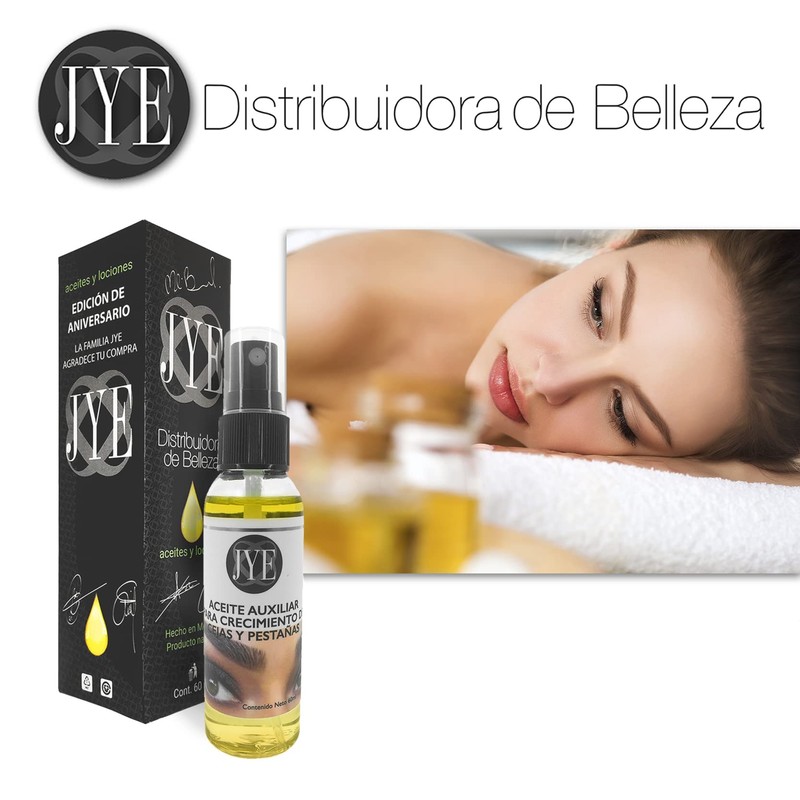 Aceite JYE para el crecimiento natural de cejas y pestañas