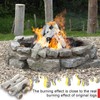 MrGas Log Gas Fireplace Logs, Ceramic Logs for Fireplace and