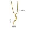 Q&D&S Italian Horn Necklace for men Stainless Steel Necklace for