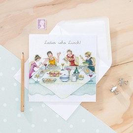 Berni Parker 'Ladies who Lunch!' Blank Greetings Card