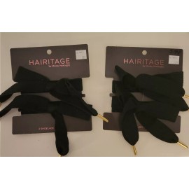 Hairitage 2 packs NWT Hairitage 2 Shoestring Hair Ties Mindy McKnight Black Bows