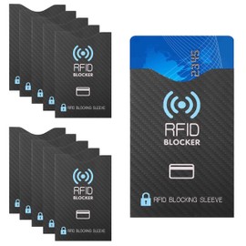 10pcs RFID Blocking Sleeves Unisex Credit Id Debit Bank Card Security Protector Blocker Holder for Contactless Cards Protection Safe Shield Travel Anti Theft Waterproof Prevent Degaussing