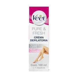 Veet Pure & Fresh Crema Depilatoria para Piel Normal Envase de 100ml