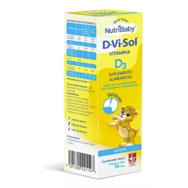 NutriBaby D-vi-sol Nutribaby Vitamina D3 Gotas 10 Ml