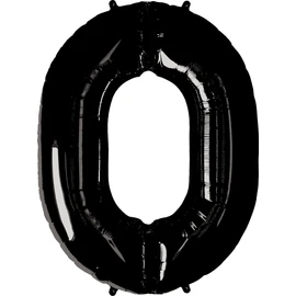 kuxoratekkusu, Inc. Balloons Numbers (0) Measures Approx Black Qualatex Number Big Baloon Birthday Decoration Numerals Number