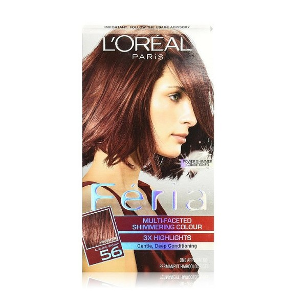 L'Oreal Feria Permanent Haircolour Gel 56 Brilliant Bordeaux - Auburn