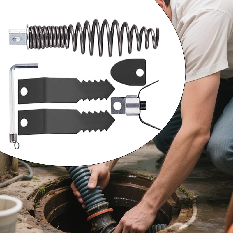 Drain Auger Chain Attachment | Pipeline Cleaning Cutting Combination Set