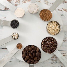 9 Measuring Spoons 1 Agitator 1 Caliper,18/8 Premium Stainless Steel Measuring Spoons Set, Spoons with Metric Measurements for Dry and Liquid Ingredients (Stainless Steel)