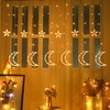 LED Ramadan Star Moon Light,Curtain String Light,115 LED Hanging Window